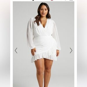 Elegant White Wrap Dress